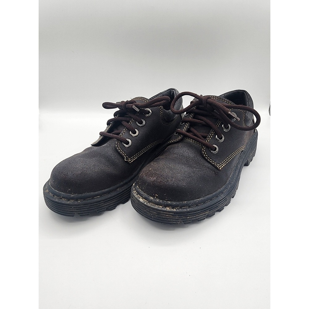Skechers Jammers Leather Lug Sole Platform Oxford Shoes Brown Size 8